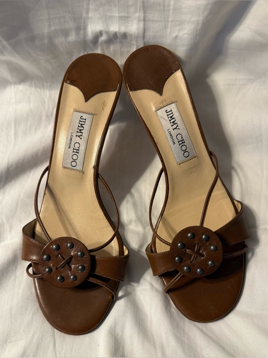Jimmy Choo Shoes - Authentic JIMMY CHOO LONDON
Vintage Rare brown leather slide sandals